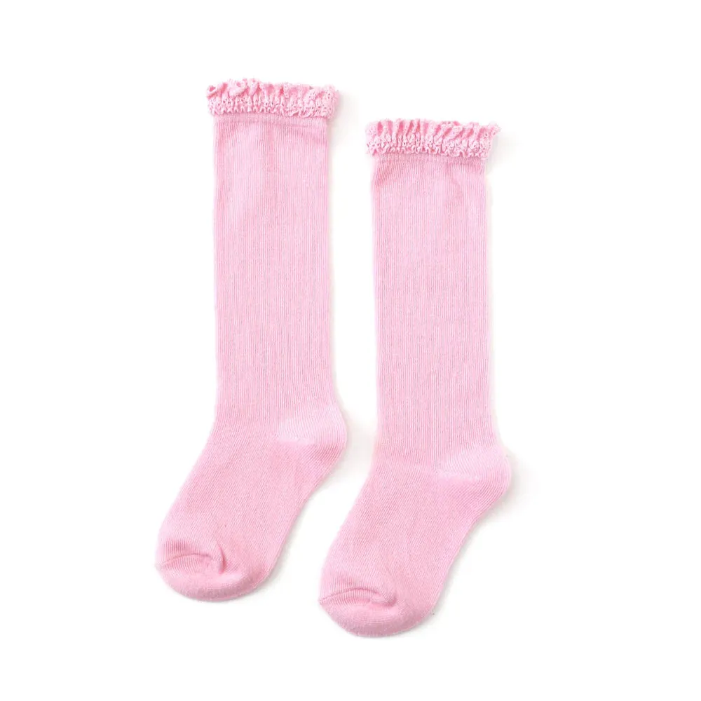 Pastel Lace Knee High Socks