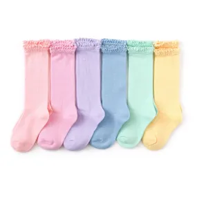 Pastel Lace Knee High Socks