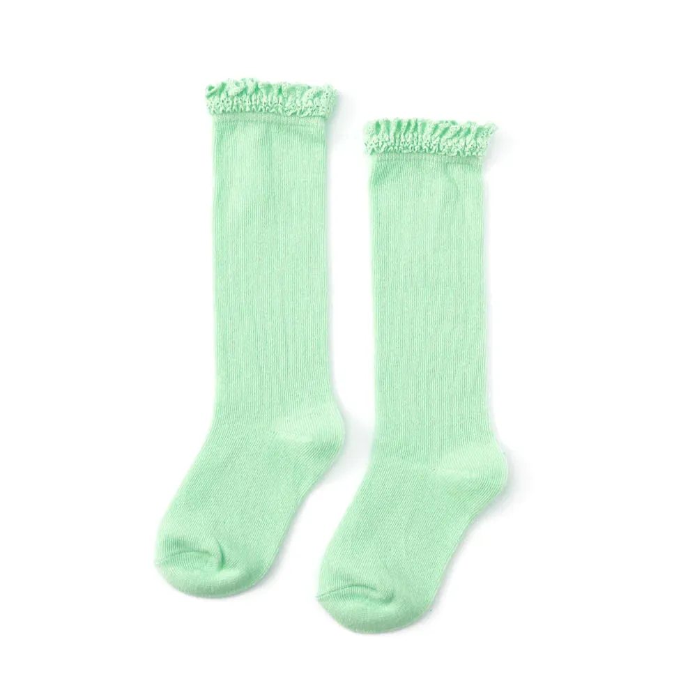 Pastel Lace Knee High Socks