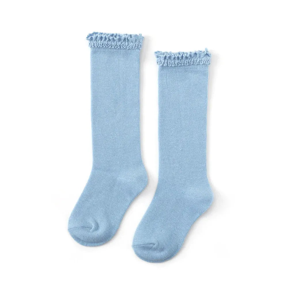 Pastel Lace Knee High Socks
