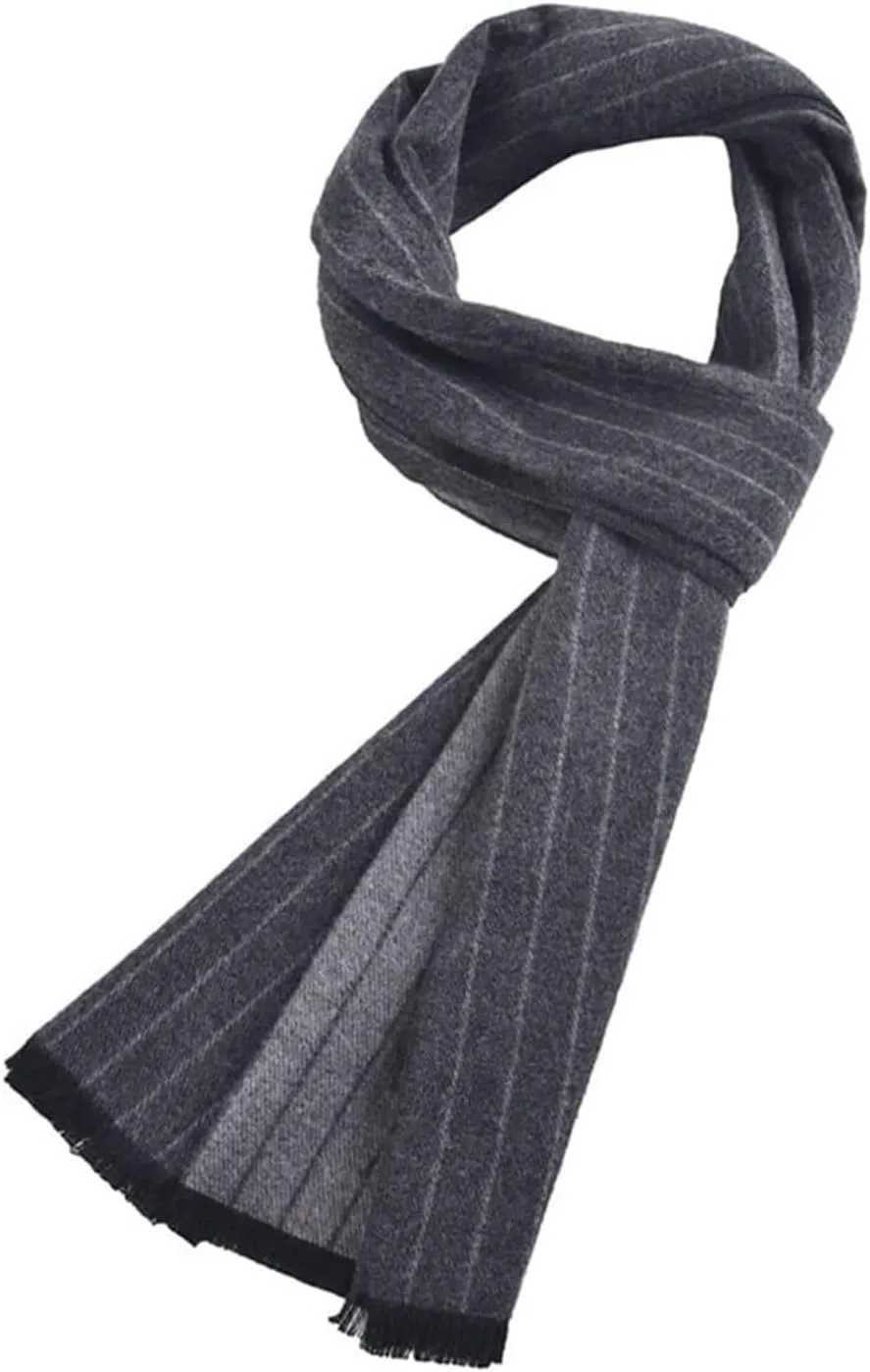 Scarf Scarf Men Striped Business Warm Cashmere Scarf Soft Tassel Ethnic Shawl Wrap Winter Scarf Men Scarves Men