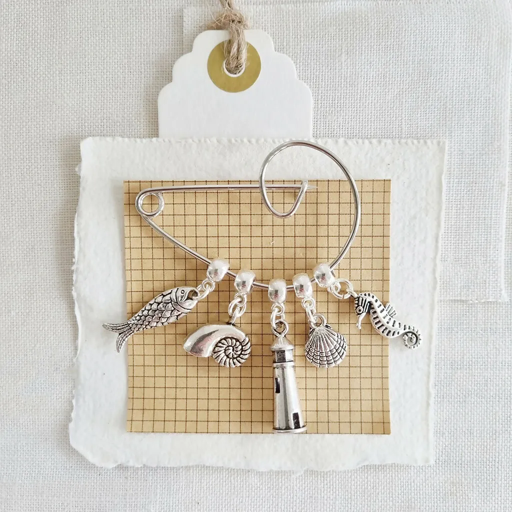 Seaside Swirl Pin Charm Brooch