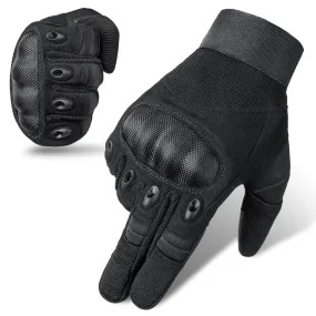 Shock Resistant Touchscreen Leather Biker Gloves