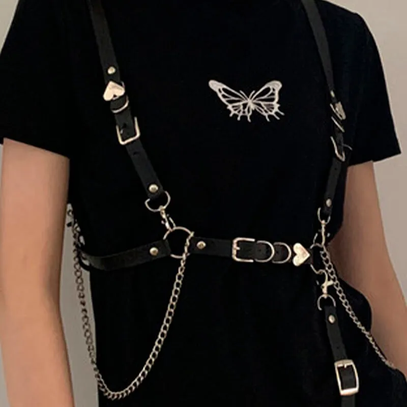 Shoulder Straps Chain Belt Harness Set