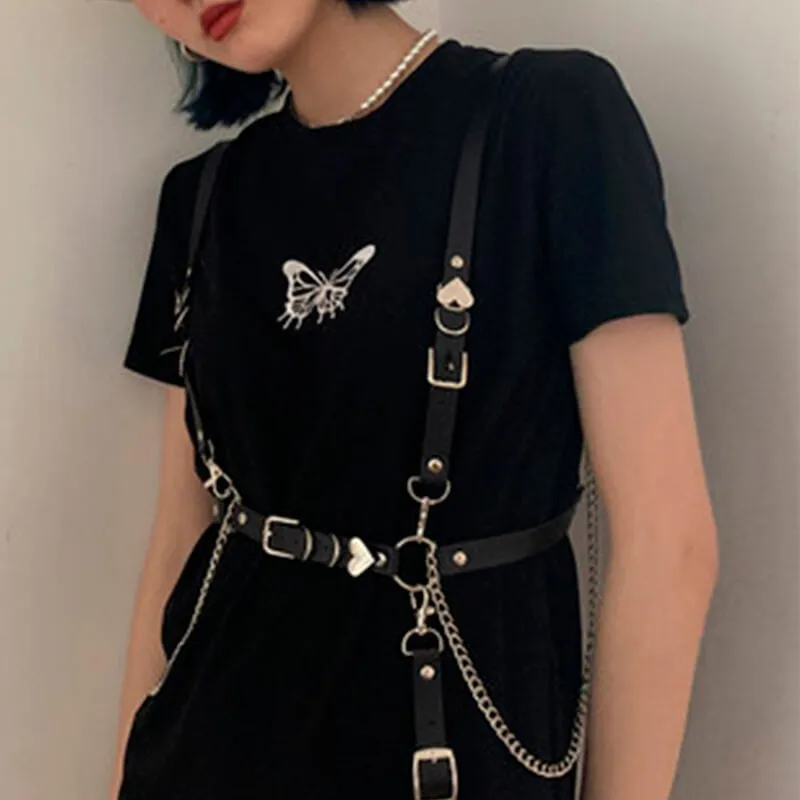 Shoulder Straps Chain Belt Harness Set