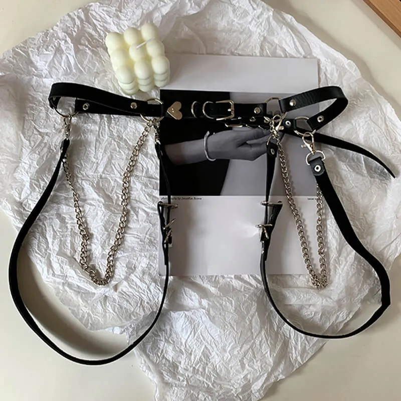Shoulder Straps Chain Belt Harness Set