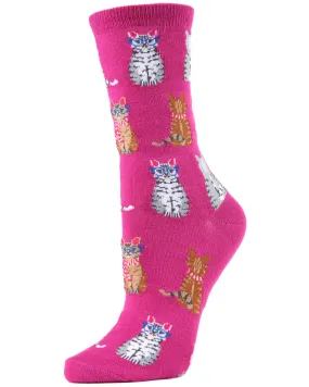 Studious Cats Bamboo Blend Crew Socks