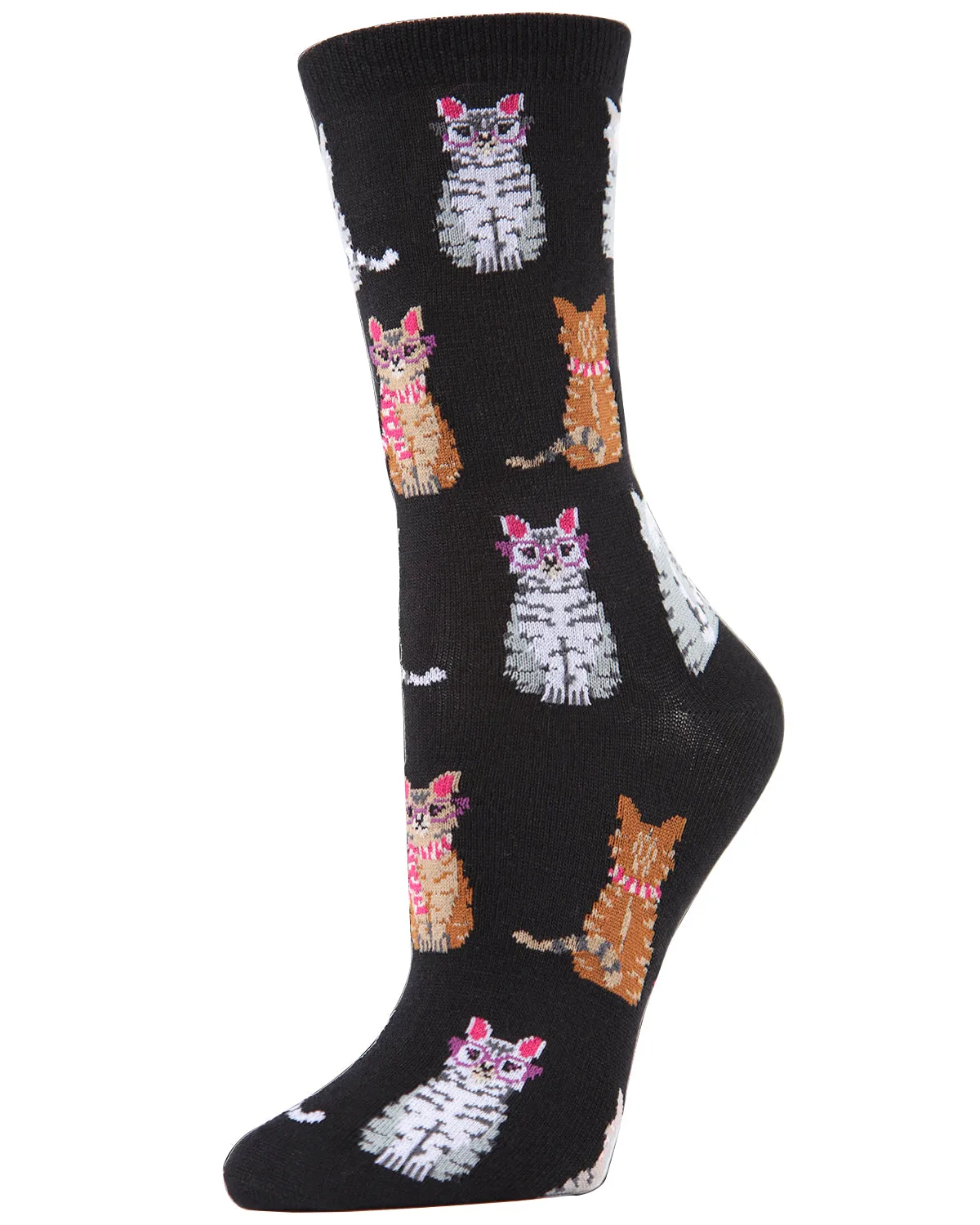 Studious Cats Bamboo Blend Crew Socks