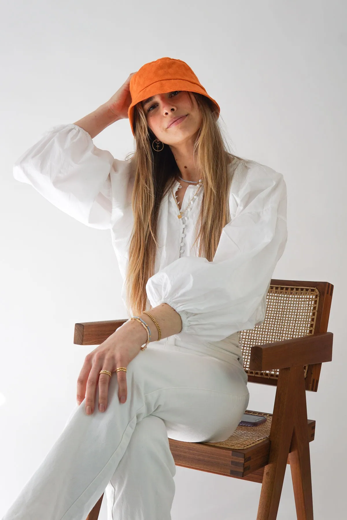 Tangerine bucket hat