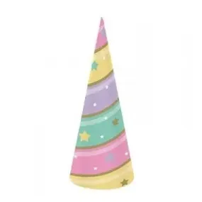 Unicorn Sparkle Horn Party Hats - 8 Pkt