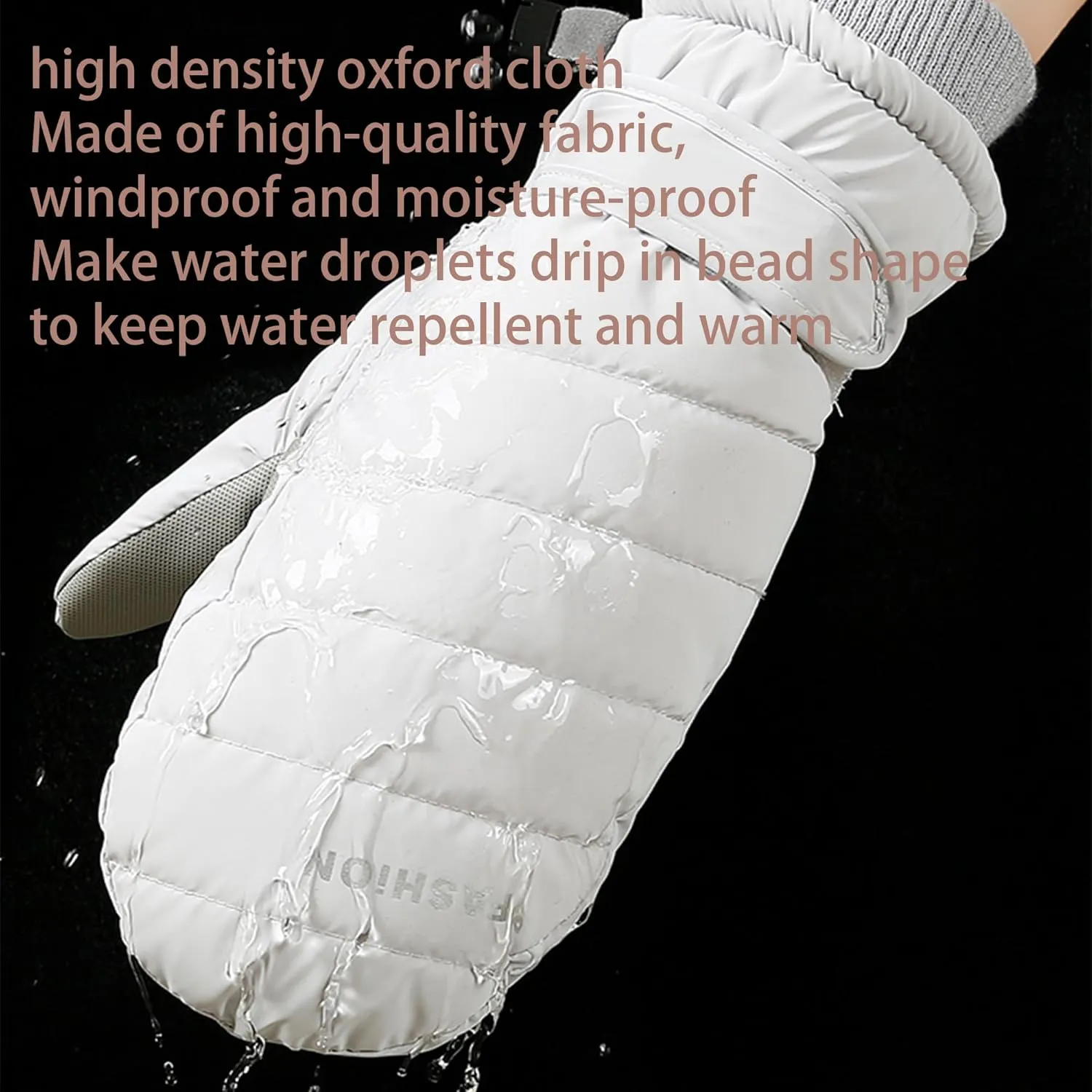 UTOWO Outdoors Winter Ski Mittens for Men Women - Warm Snow Mitts for Cold Weather Non-Slip Water-Repellent Gloves Windproof