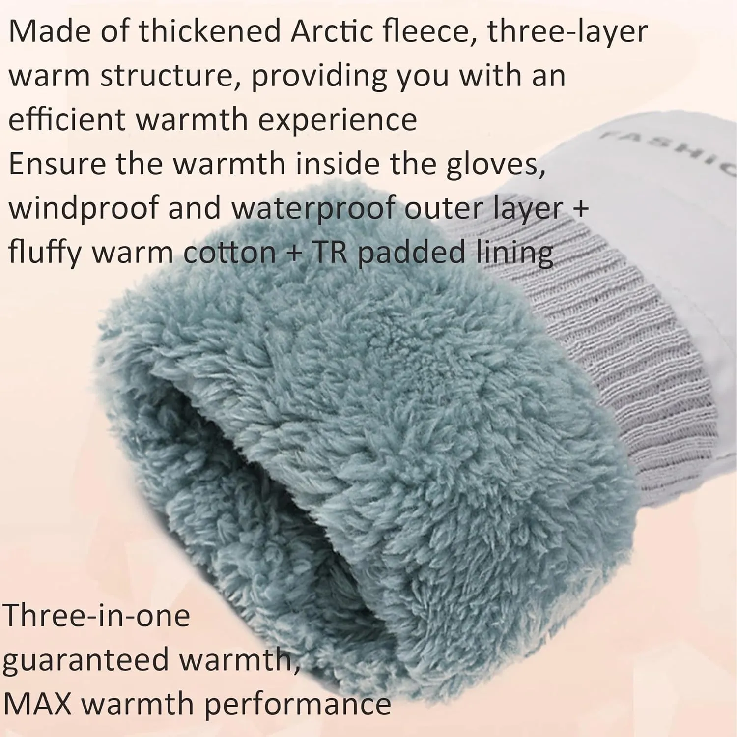 UTOWO Outdoors Winter Ski Mittens for Men Women - Warm Snow Mitts for Cold Weather Non-Slip Water-Repellent Gloves Windproof