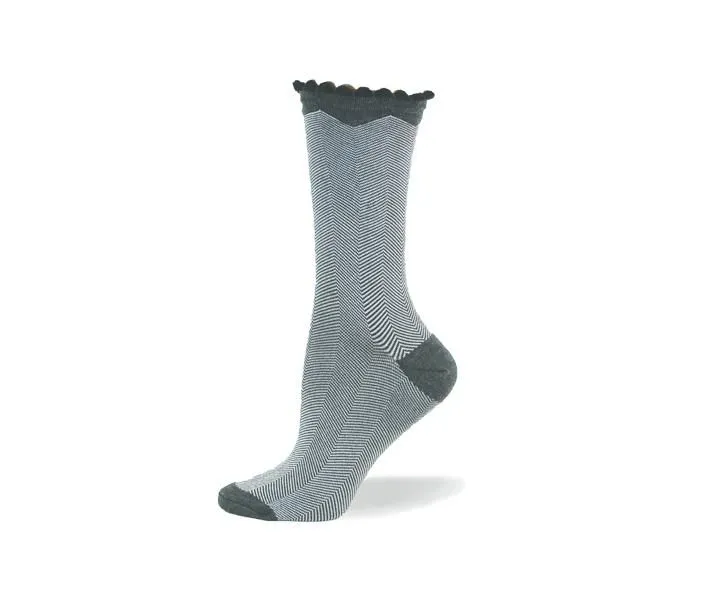 Vagden Women's Herring Bone Bamboo Dress Socks