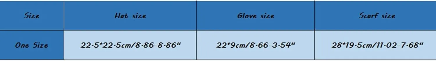 Winter Hat Scarf and Glove Set for Men Women Thickened Knitted Beanie Soft Neck Scarf Warmer Touchscreen Gloves 3 Pcs