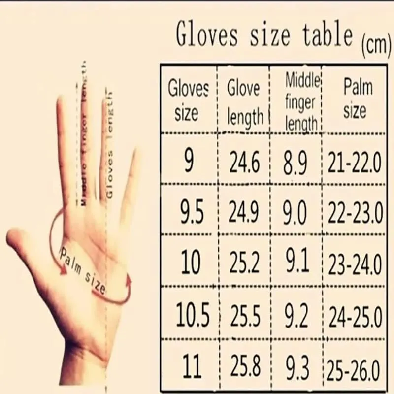 Winter Men's Leather Gloves Warm Gift with Lined Cycling Driving Mittens