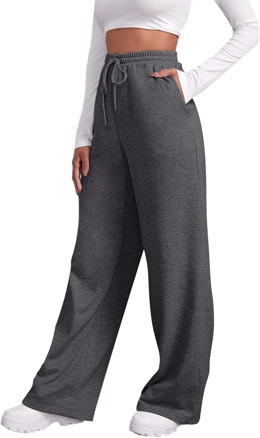Womens Cargo Sweatpants Wide Leg Y2k Pants for Women High Waisted Casual Loose Trousers Loose Fit for Yoga Trousers