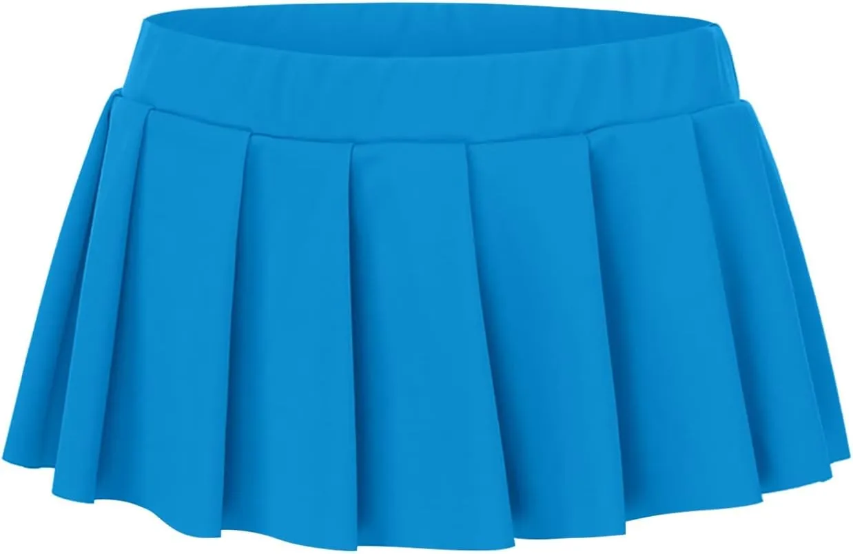 Womens Pleated Skirts Y2k Mini Skirt Casual Short Skirts Micro Ruffle Lingerie Skirt for Schoolgirl Outfits