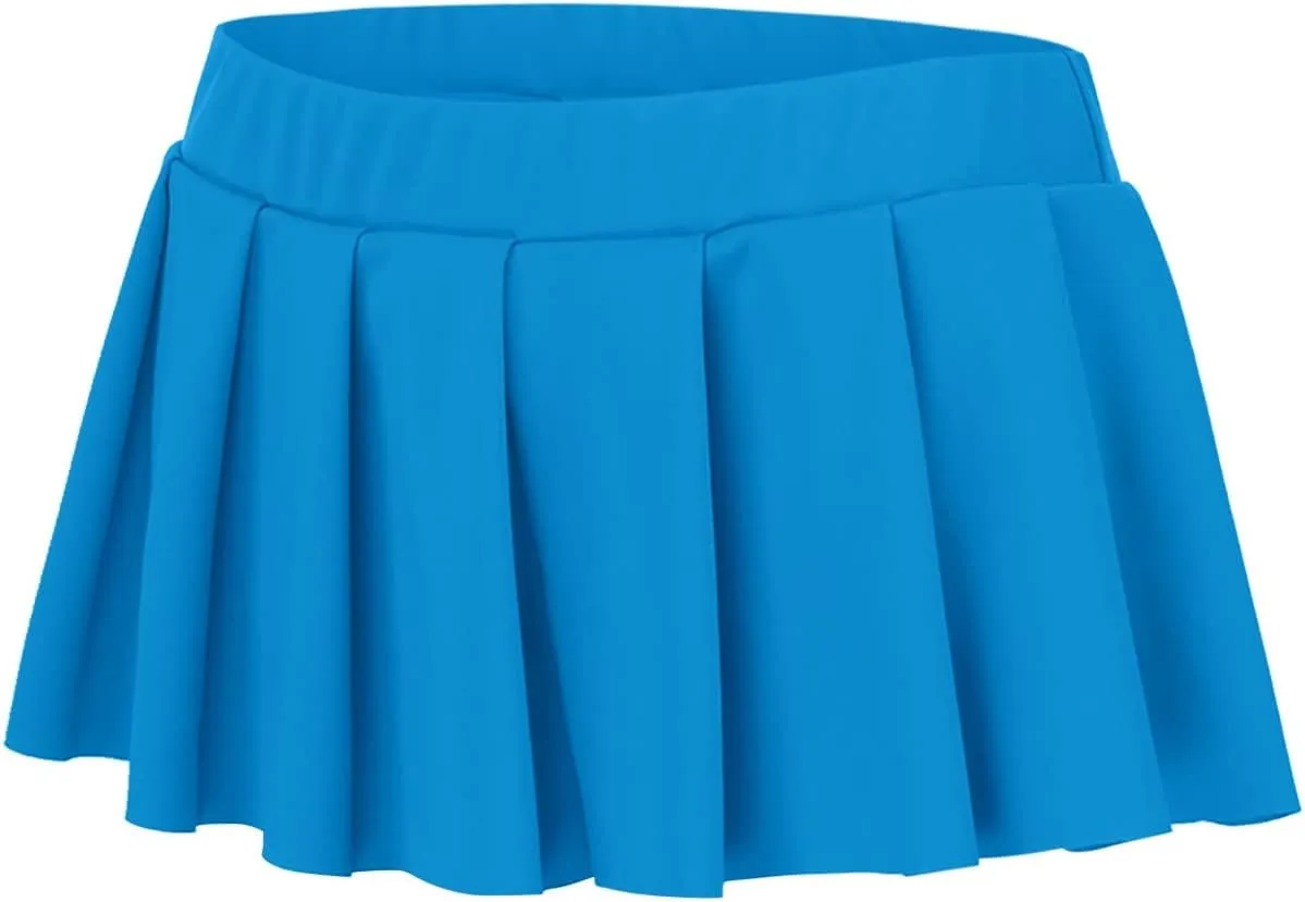 Womens Pleated Skirts Y2k Mini Skirt Casual Short Skirts Micro Ruffle Lingerie Skirt for Schoolgirl Outfits