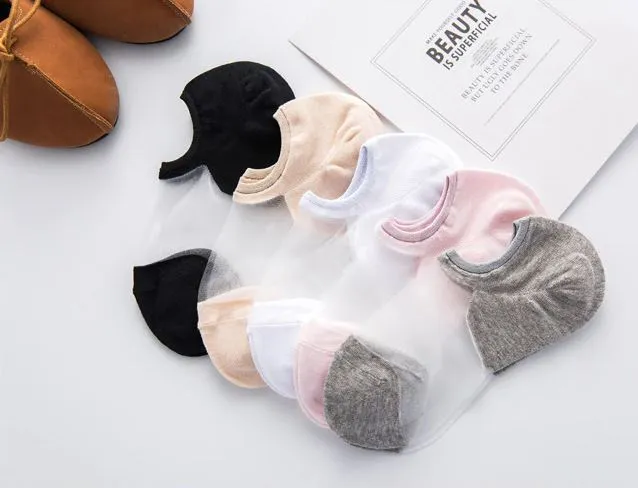 Women's Stretch Transparent  Thin Socks