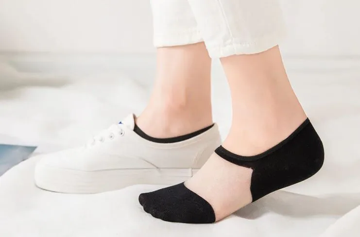Women's Stretch Transparent  Thin Socks