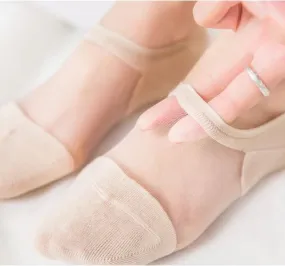 Women's Stretch Transparent  Thin Socks