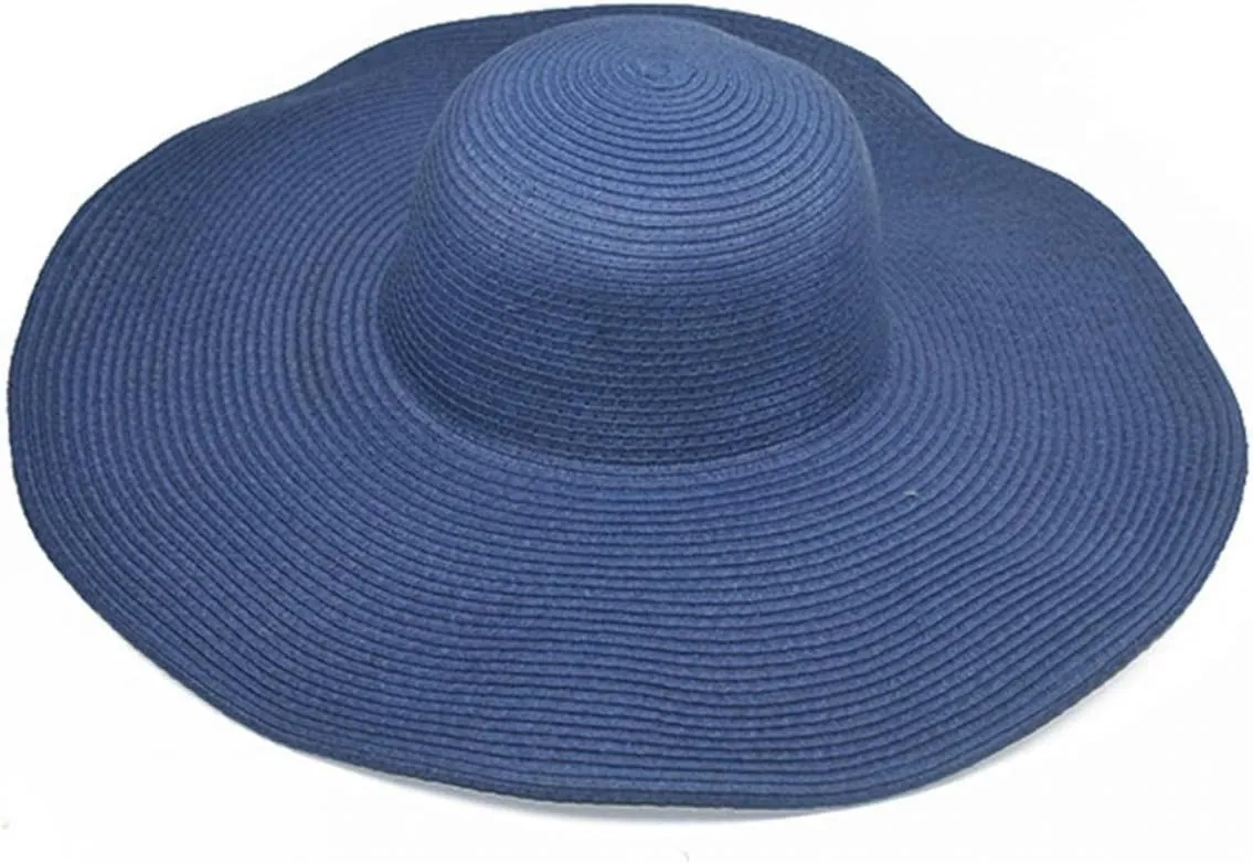Womens Wide Brim Straw Hat Big Floppy Sun Hats Packable Foldable Roll up Caps Summer Beach Sun Hat UPF 50  UV Hats