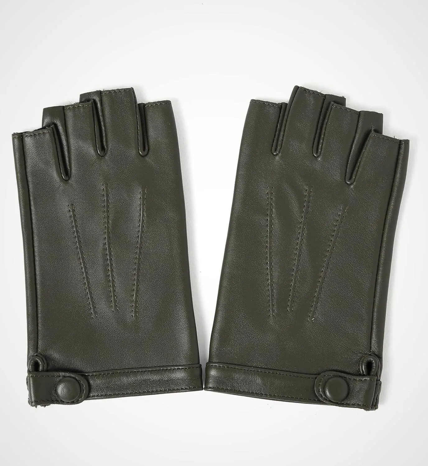 YISEVEN Women's Classic Sheepskin Leather Fingerless Gloves