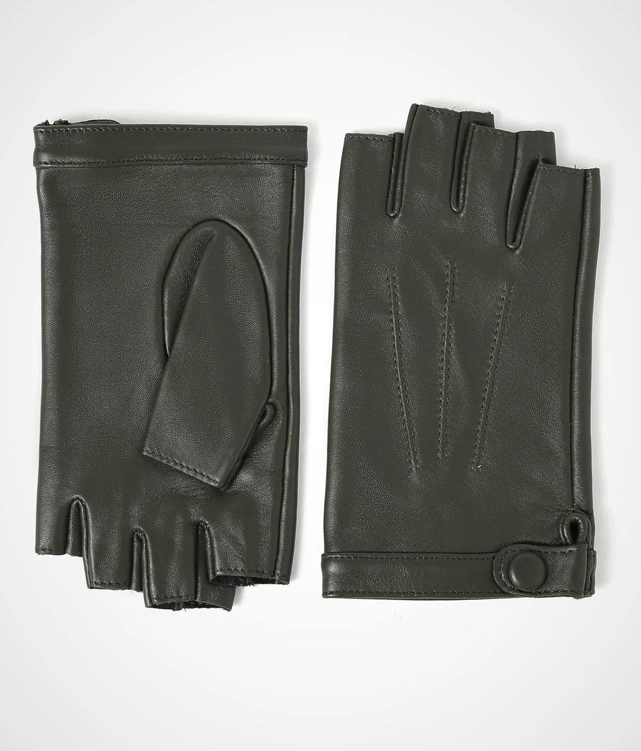 YISEVEN Women's Classic Sheepskin Leather Fingerless Gloves