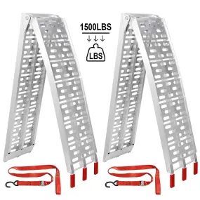 ZENY™ Pair 7.5' Aluminum Truck Ramps/ATV UTV Ramps/Motorcycle Ramps/for Lawn Mower/Pickup Trucks 1500lb Capacity